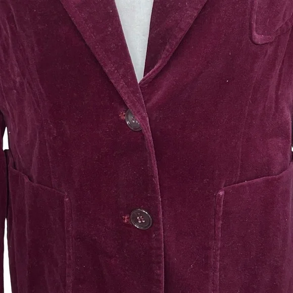Barclay Square Burgundy Color Corduroy Blazer Size 8 - Picture 2 of 7